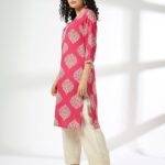 Women Block Print Straight Kurta